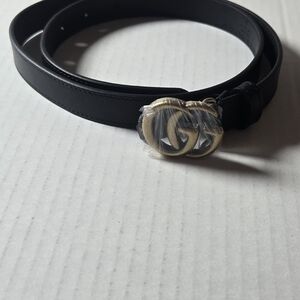 Gucci Black Leather Belt